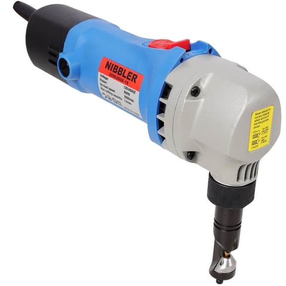 500W Electric Sheet Metal Nibbler Blue 16 Gauge Precision Cutter for Efficient Metal Cutting Projects