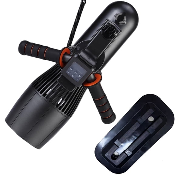 500W Electric Underwater Scooter with SUP Fin Box, 40M Free Diving Snorkeling Sea Scooter, Brushless Motor 60mins Removable Battery Water Scooter for Pool