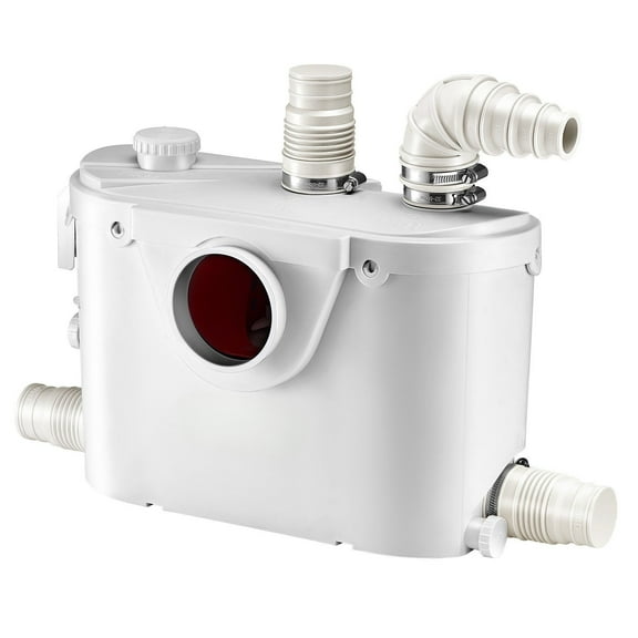 500W Macerator Pump - 29 GPM Flow Rate & 26ft Head Lift - Heavy Duty Sewage Grinder Pump for Toilet, Basement, Sink & RV Waste - Compact & Quiet Operation