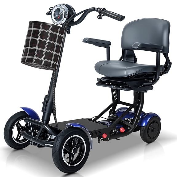 500W Mobility Scooter,Electric Wheelchair Device for Travel,Suitable for Seniors and People with disabilities,with LED Headlights and Basket,Blue