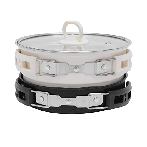 500W Portable Electric Hot Pot with Foldable Handles, Non-stick Frying Pan, Mini Hot Pot, Multi-Functional Ramen Noodle Cooker Power Adjustment, Breakfast Masker Stand for Steaks (