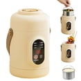500W Portable Electric Slow Cooker with Ceramic Inner Pot & Steamer, 12 ...