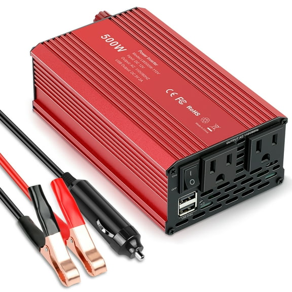 500W Power Inverter 12v DC to AC Inverter 4A Dual USB Car Charge Battery Converter Vehicle Electronics Accessories