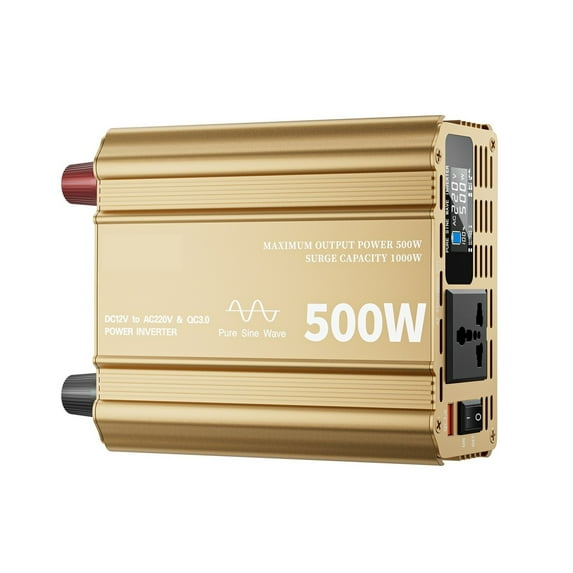 500W Pure Sine Wave Power Inverter DC 12V And AC 220 With LCD Display ,Advanced Charging Protection Design