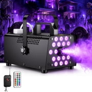 Yinghao 600W Fog Machine with 18 Leds Light for Halloween Decor Atmosphere 2500 CFM of Smoke Output, Automatic Fogging Cycle, Dual Remote Control