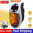 500W Space Heater, Remote Wall Outlet Electric Space Heater with