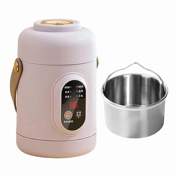 500W Stainless Steel Mini Pot - Portable Ramen Cooker for Dorm, Office & Travel - Multifunctional Cooking Pot for Noodles, Rice & More - Smart Scheduling & Quiet Use