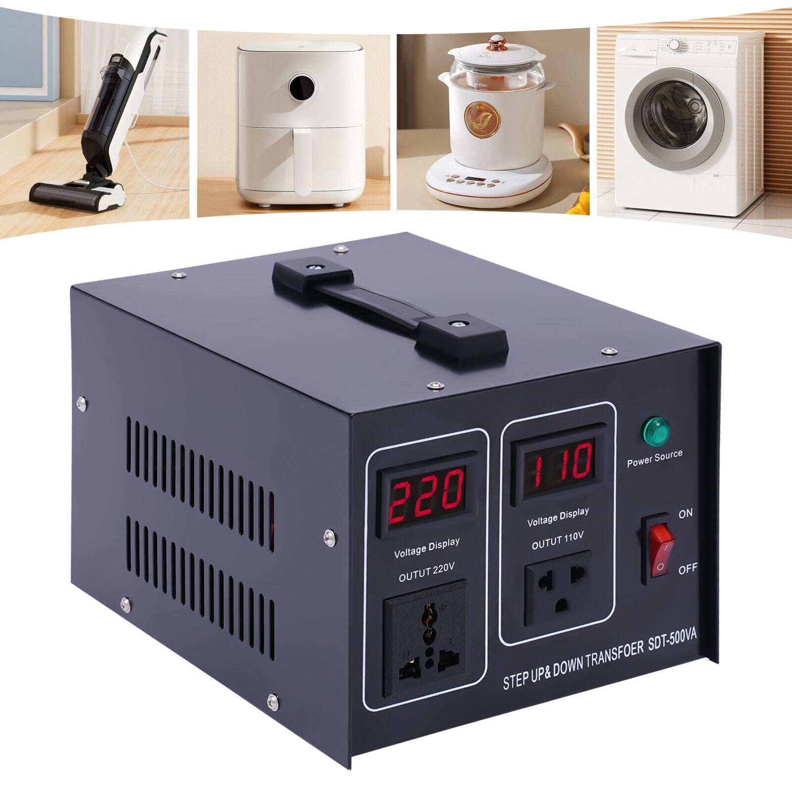 500W Watt Step Up Down Power Voltage Converter Transformer 110V-120V/220V-240V