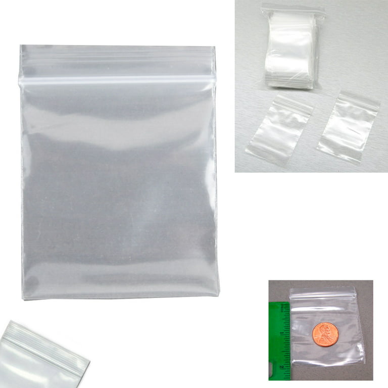Clear Plastic Bags 2x 2 100pcs 2 Mil Reclosable Small Bags Zipper Poly  Baggies for Jewelry, Pills, Small Parts