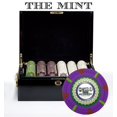 thumbnail image 1 of 500ct. The Mint Clay Composite 13.5g Poker Chip Set in Black Mahogany Wood Case, 1 of 4