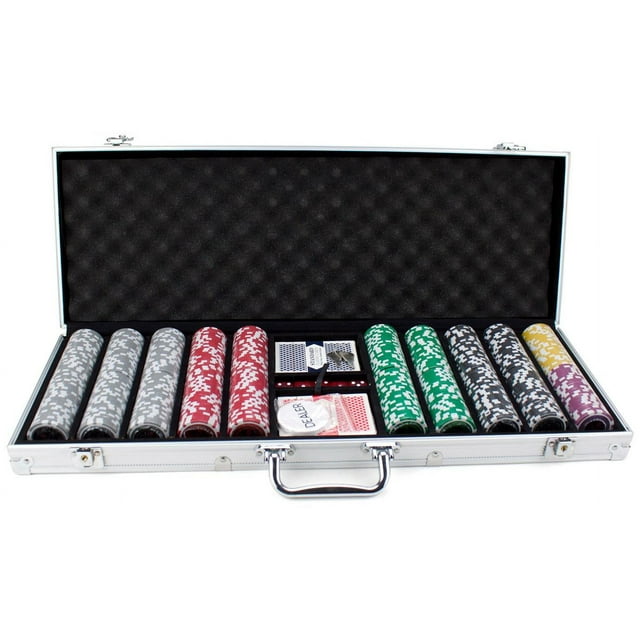 500ct. Ultimate 14g Poker Chip Set in Aluminum Metal Carry Case