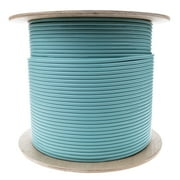Comzon 500ft Armored 6 Strand OM3 Fiber Optic Cable, 10Gbit, Aqua, Riser-rated, Corning ClearCurve
