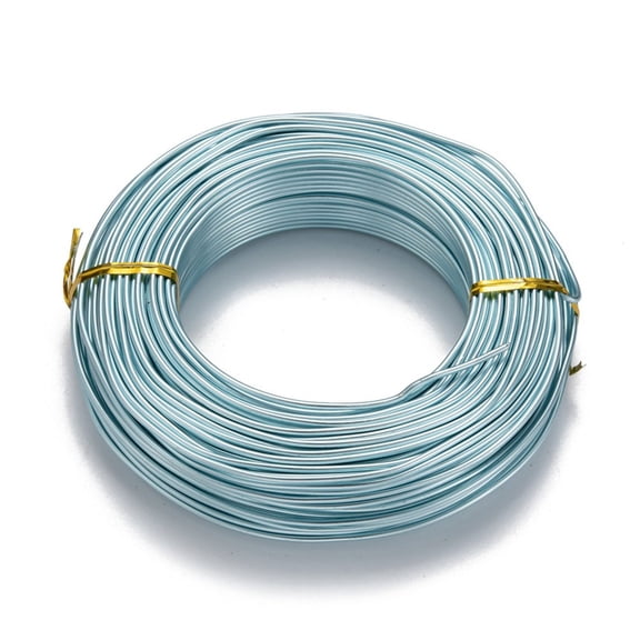 500g Anodized Aluminum Wire Bendable Metal Craft Wire Flexible Craft Wire for Beading Jewelry Craft Making Pale Turquoise 12 Gauge 2.0mm 55m/500g(180.4 Feet/500g)