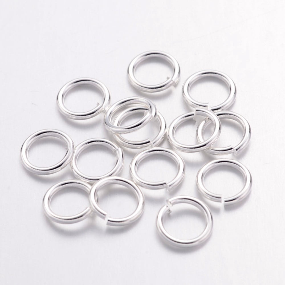 500g Brass Open Jump Rings Round Cadmium Free & Lead Free Silver 7x1mm 18 Gauge Inner Diameter: 5mm about 4000pcs/500g