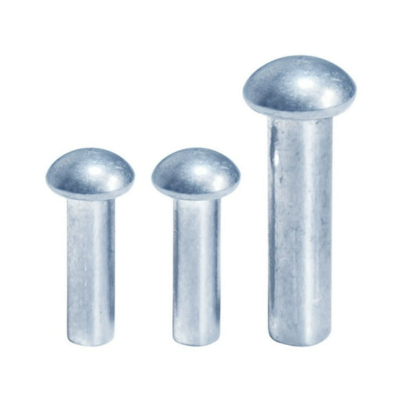 500g Galvanized Half Round Head Solid Iron Rivets 5x10mm (about 190 pieces).