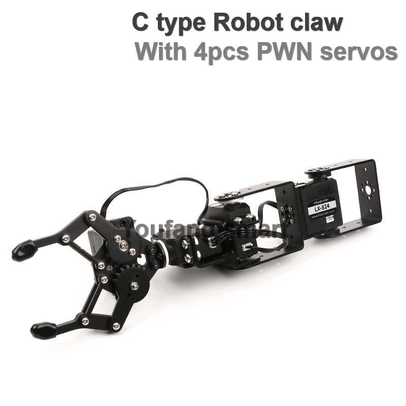 500g Load 4 dof Robotic Claw Servo Clamp 60/106/320mm Opening ...
