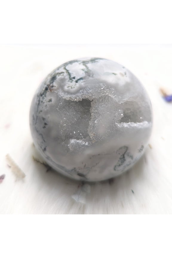 500g Moss Agate Sphere