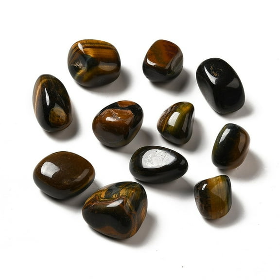 500g Natural Tiger Eye Beads Tumbled Stone Healing Stones for 7 Chakras Balancing Crystal Therapy Meditation Reiki Vase Filler Gems No Hole/Undrilled Nuggets Alice Blue 17~30x15~27x8~22mm
