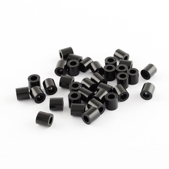 500g PE Beads DIY Melty Beads Tube Black 5x5mm Hole: 3mm 8000pcs/500g