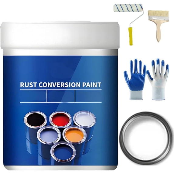 500g Weatherproof Rust Converter Paint for Metal,White Water-Based metal Rust Inhibitor Multi-Color Industrial PAINT