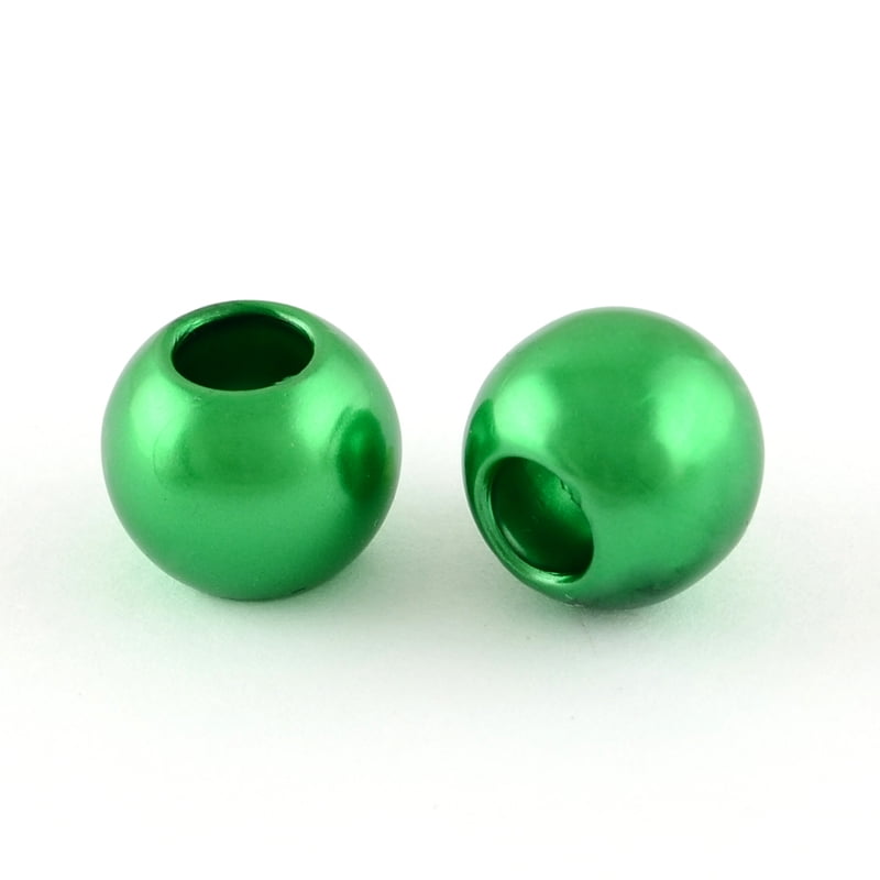 500gs ABS Plastic Imitation Pearl European Beads Large Hole Rondelle Beads Green 11.5~12x10mm Hole: 4~5mm about 780pcs/500g
