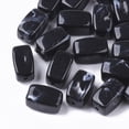thumbnail image 1 of 500gs Acrylic Beads Imitation Gemstone style Cuboid Black 13x7.5x7.5mm Hole: 1.6mm about 700pcs/500g., 1 of 2