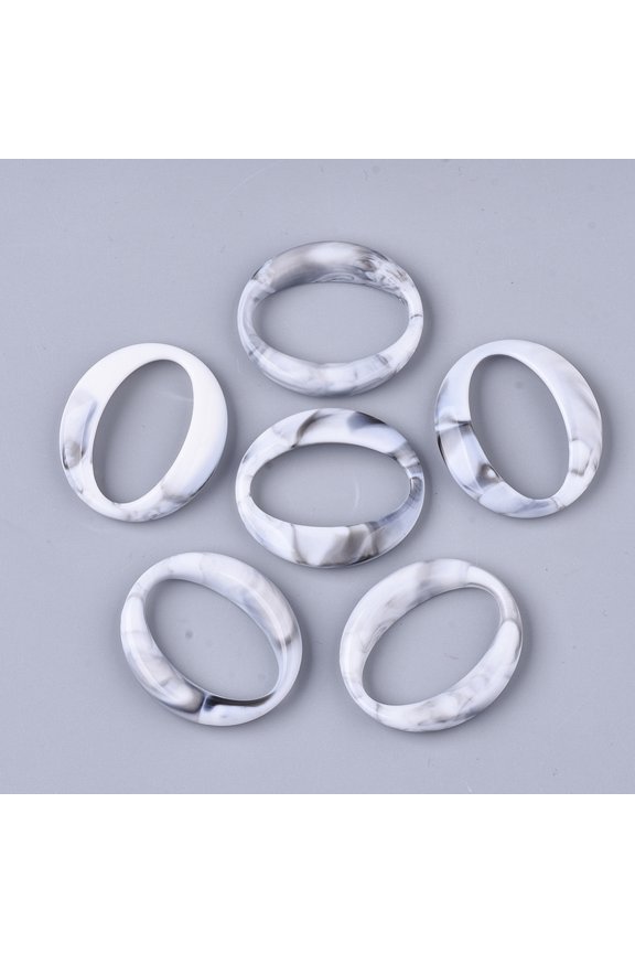500gs Acrylic Linking Rings Imitation style Oval WhiteSmoke 39.5x34.5x6.5mm Inner Diameter: 33x18.5mm about: 172pcs/500g
