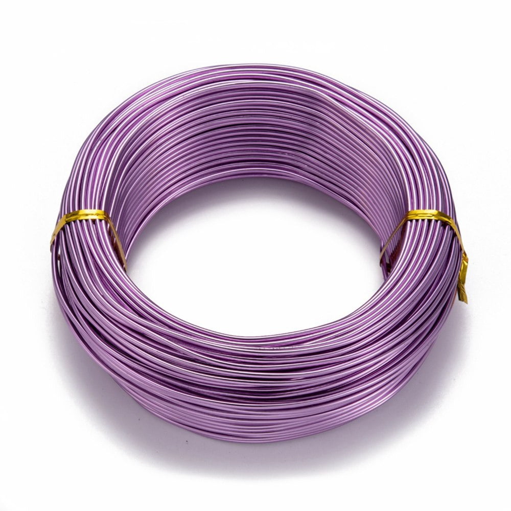 500gs Aluminum Wire Bendable Metal Craft Wire Flexible Craft Wire for Beading Jewelry Craft Making Medium Orchid 12 Gauge 2.0mm 55m/500g