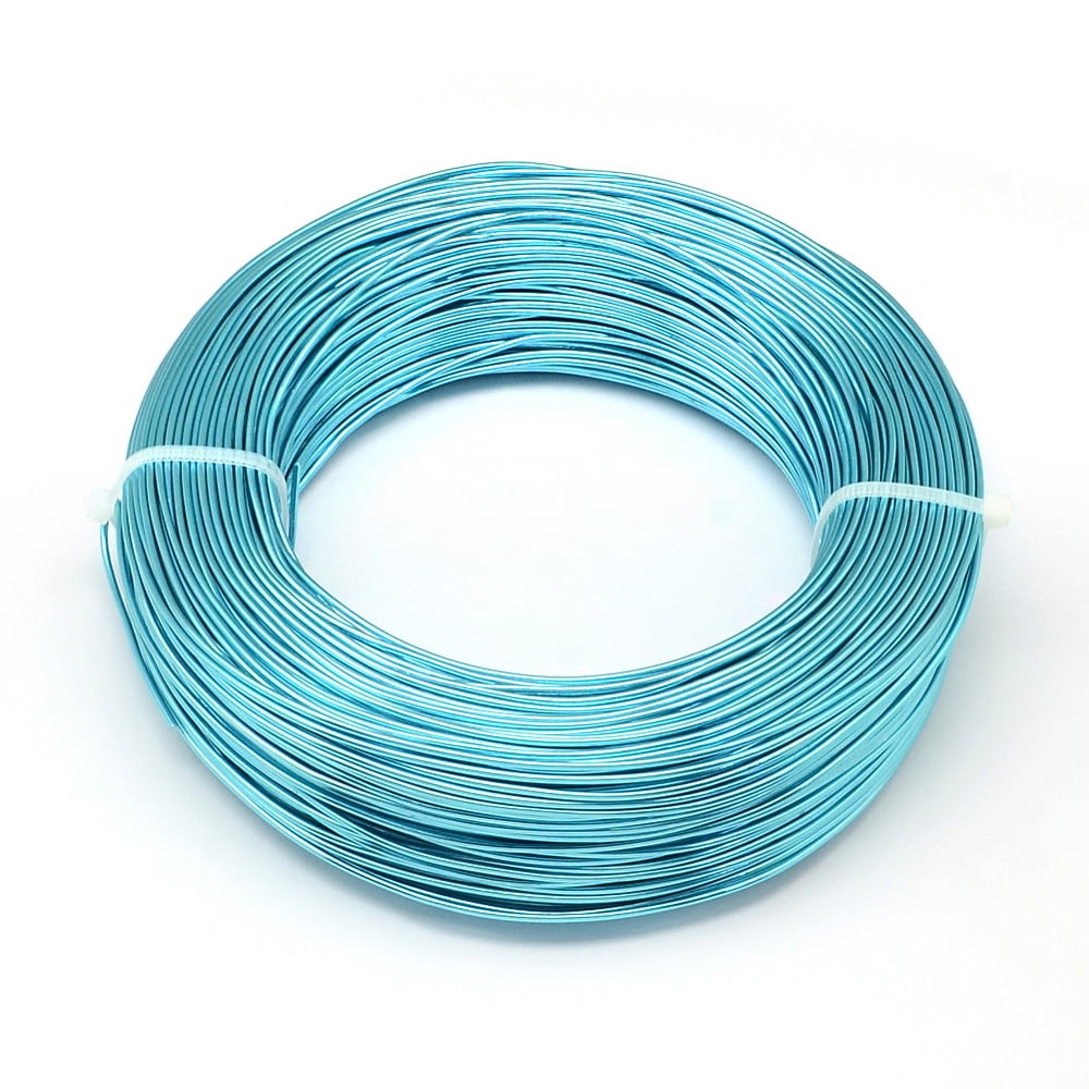 500gs Anodized Aluminum Wire Bendable Metal Craft Wire Flexible Craft Wire for Beading Jewelry Craft Making Dark Turquoise 15 Gauge 1.5mm 100m/500g(328 Feet/500g) Blue