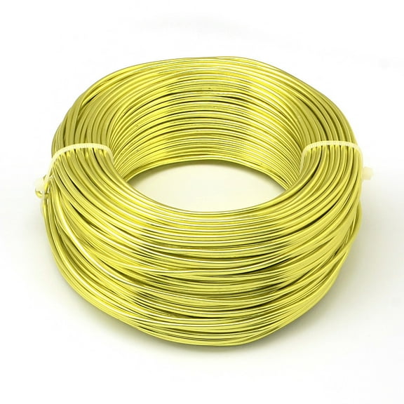 500gs Anodized Aluminum Wire Bendable Metal Craft Wire Flexible Craft Wire for Beading Jewelry Craft Making Green Yellow 20 Gauge 0.8mm 300m/500g(984.2 Feet/500g)