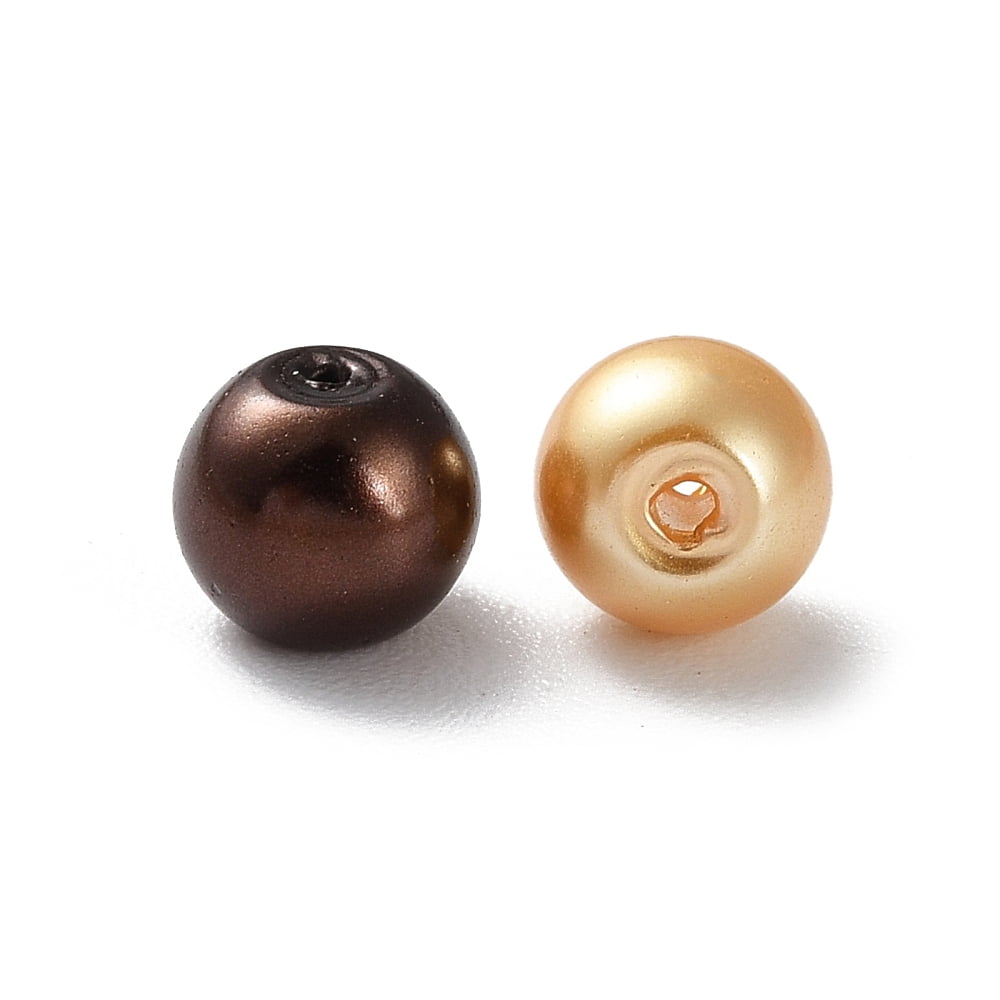 500gs Baking Painted Pearlized Glass Pearl Round Bead Strands Mixed color 6~7mm Hole: 1mm about 1618pcs/500g