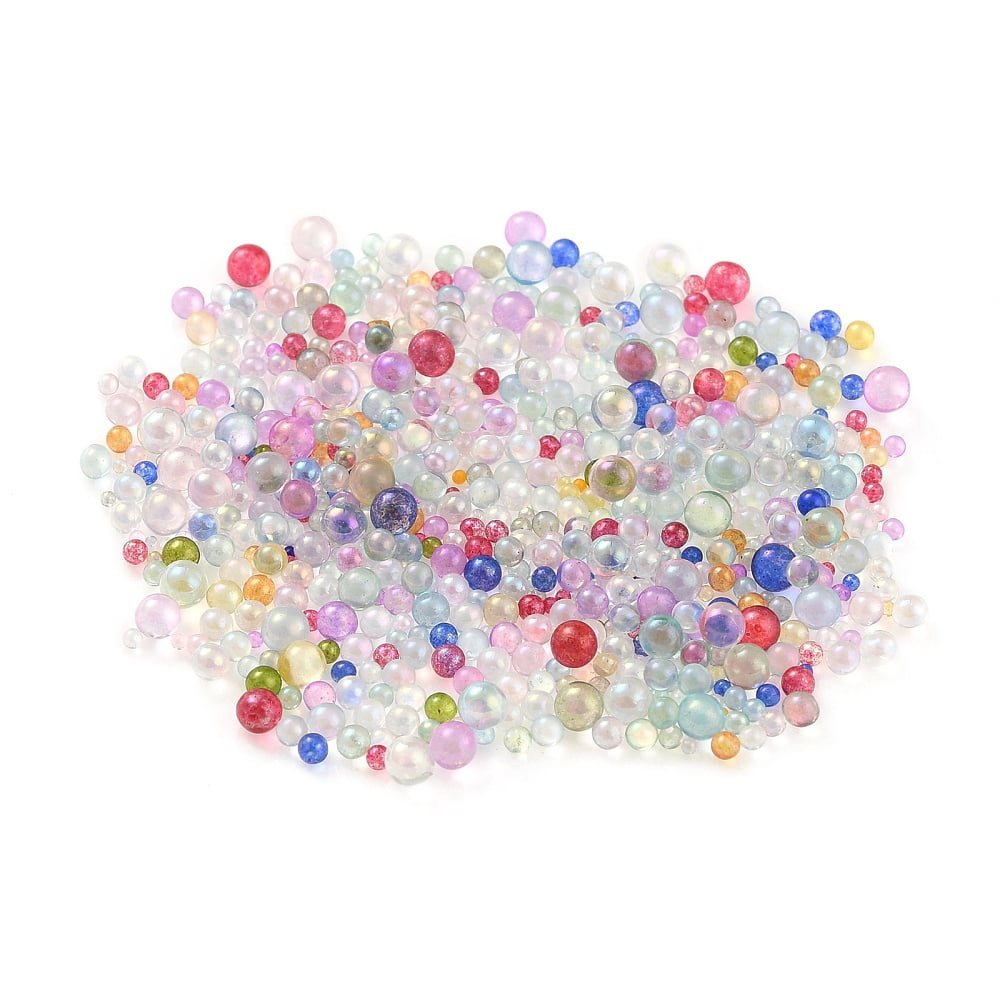 500gs Beads Glass Nail Art Decoration Accessories Mixed Shape Mixed color 1.4~2.8mm