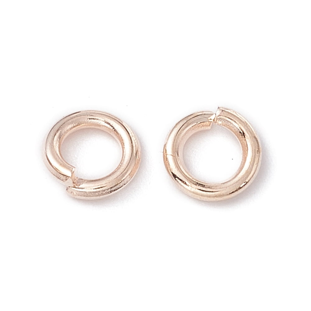 500gs Brass Jump Rings Open Jump Rings Rose golden 10x1mm about 8mm inner diameter about 2600pcs/500g