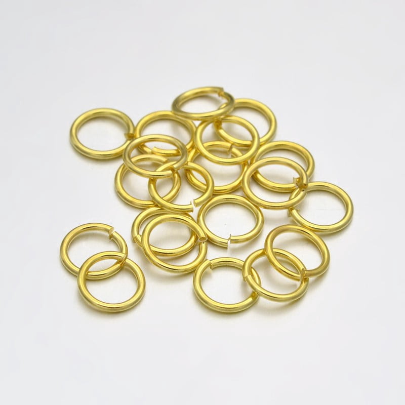 500gs Brass Open Jump Rings Round Golden 18 Gauge 6x1mm Inner Diameter: 4mm about 6755pcs/500g