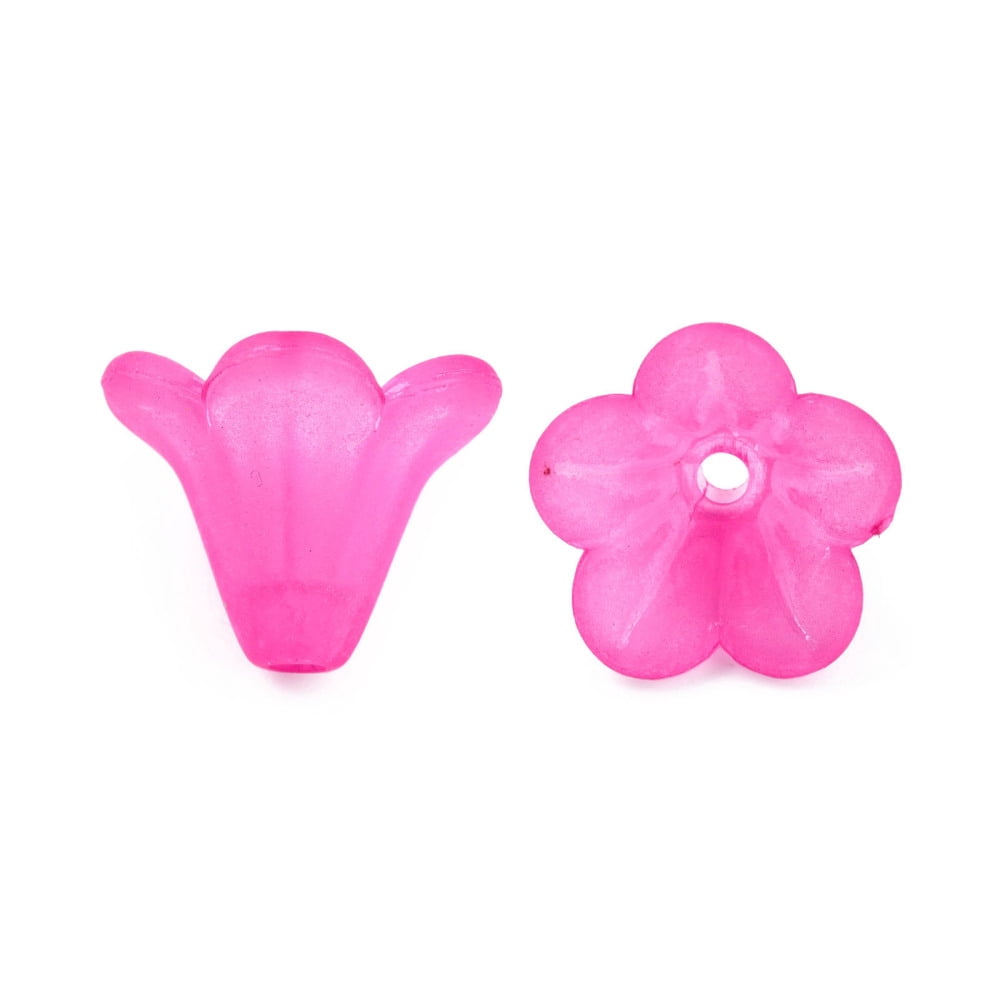 500gs Frosted Acrylic Beads Flower Camellia 10x13.5mm Hole: 1.8mm about 1600pcs/500g