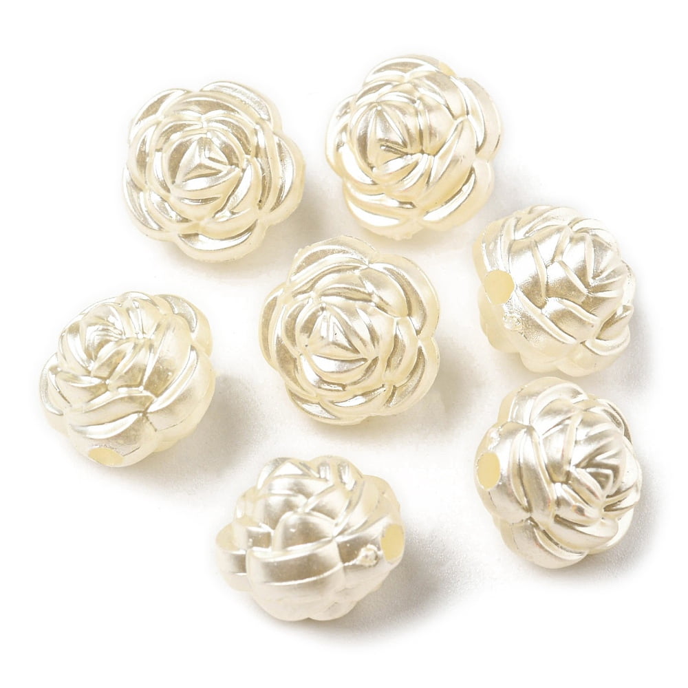 500gs Imitation Pearl Beads Flower 12x11mm Hole: 2mm 757pcs/500g DIY