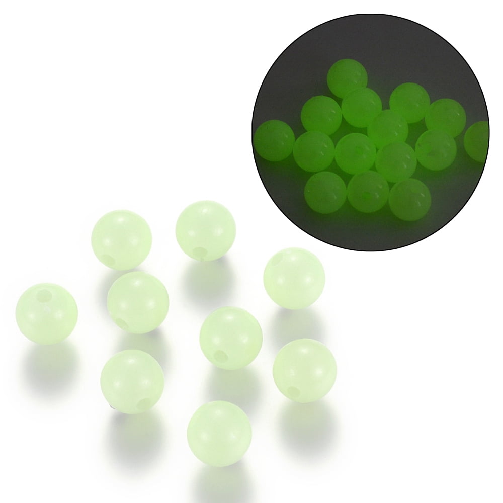 500gs Luminous Acrylic Round Beads Glow in the Dark Pale Green 10mm Hole: 2mm about 950pcs/500g