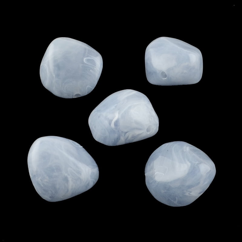 500gs Nuggets Imitation Acrylic Beads Cornflower Blue 25x24x17mm Hole: 3mm about 84pcs/500g