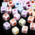 thumbnail image 1 of 500gs Opaque Acrylic Beads Cube with Alphabet Random Mixed Letters 6x6x6mm Hole: 3mm about 2995pcs/500g Acrylic, 1 of 5
