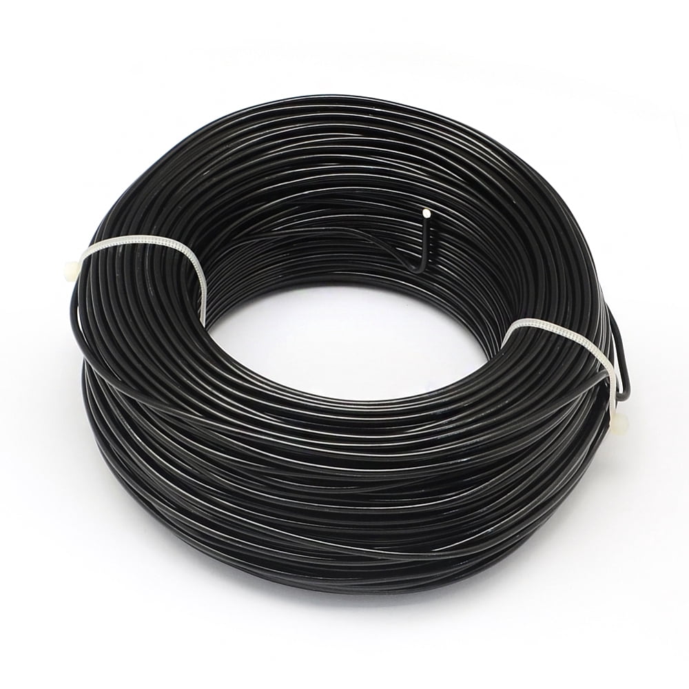 500gs Round Anodized Aluminum Wire Bendable Metal Craft Wire for DIY Jewelry Craft Making Black 6 Gauge 4mm 16m/500g(52.4 Feet/500g)