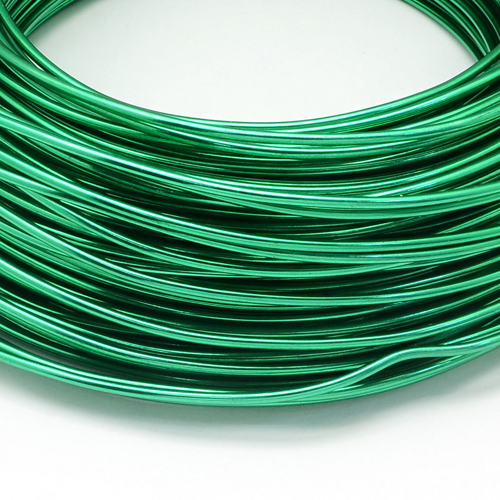 500gs Round Anodized Aluminum Wire Bendable Metal Craft Wire for Jewelry Craft Making Lime Green 10 Gauge 2.5mm 35m/500g(114.8 Feet/500g)