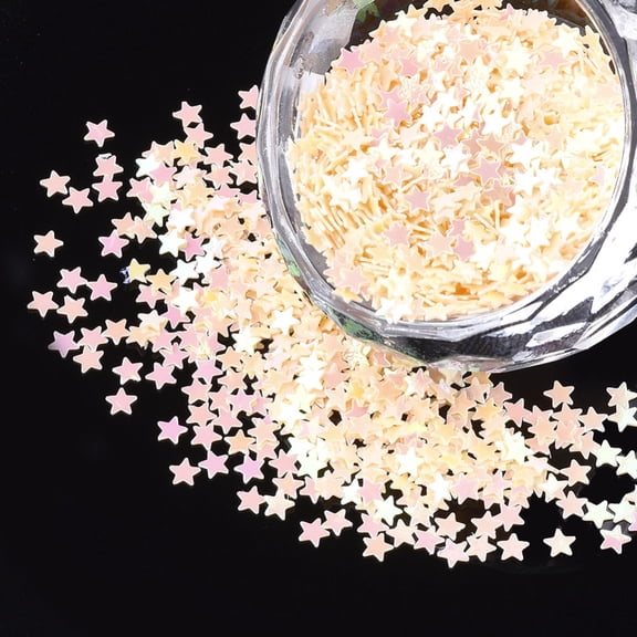 500gs Shining Nail Art Glitter Manicure Sequins DIY Sparkly Paillette Tips Nail Star PeachPuff 2.5x2.5x0.3mm