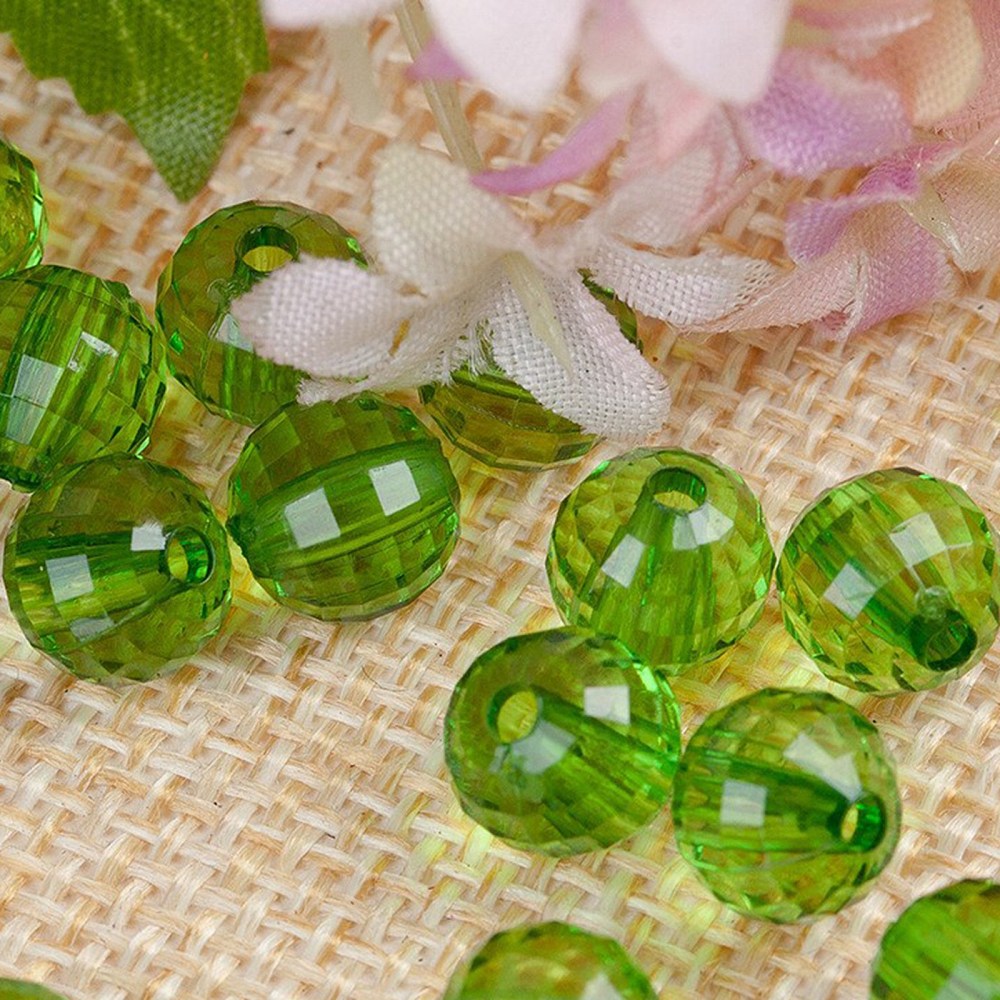 500gs Transparent Acrylic Beads Round Dark Sea Green 6mm about 5480pcs/500g DIY