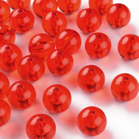 500gs Transparent Acrylic Beads Round Red 16x15mm Hole: 2.8mm about 220pcs/500g DIY