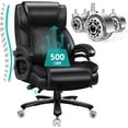 500lbs Heavy Duty Office Chair with Dual Rubber Wheels, Big and Tall