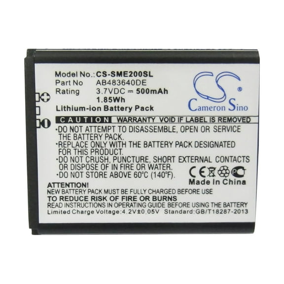 500mAh AB483640DU AB483640CC AB483640DE Battery for Samsung SGH-E208 SCH-S259 SGH-J150 SGH-E200 E200 Eco