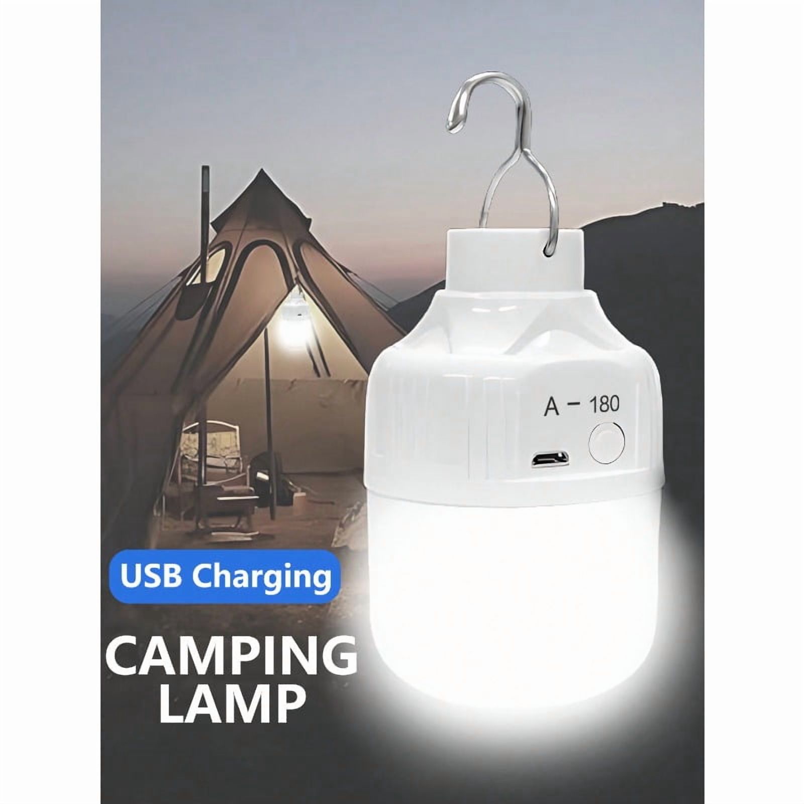 500mAh Camping Light, Rechargeable USB LED Bulb, Portable Emergency Lamp For Tent, Working Light