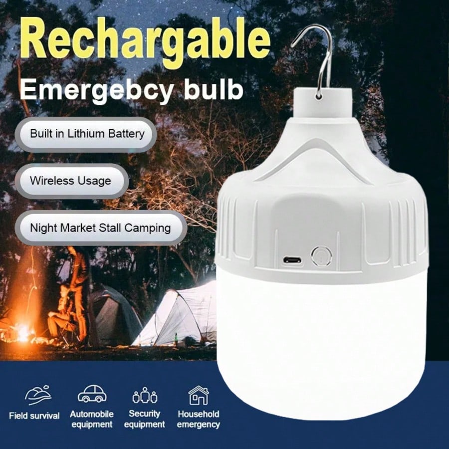 500mAh Camping Light, Rechargeable USB LED Bulb, Portable Emergency Lamp For Tent, Working Light