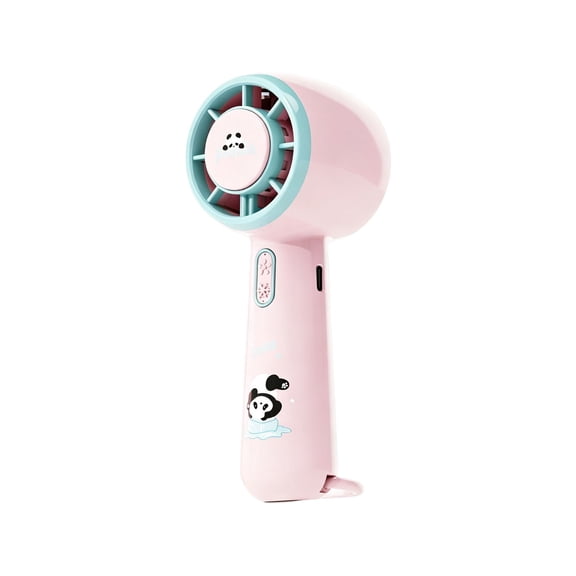 500mAh Cute Panda USB Rechargeable Handheld Mini Fan, 3 Speed Quiet Brushless Motor Portable Pocket Fan for Dorm Library Outdoor Travel Desk Use