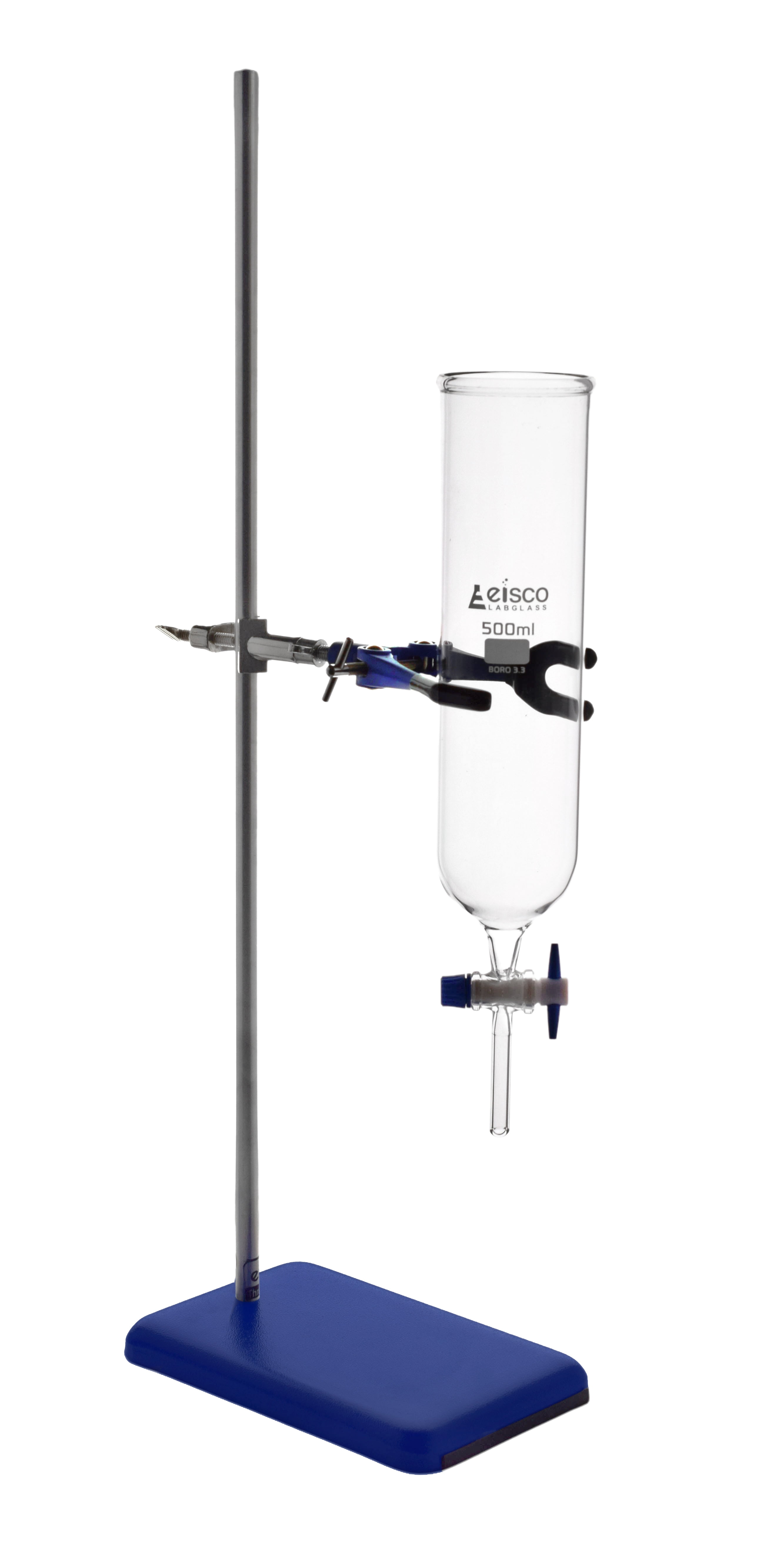 500mL Dropping Funnel with Laboratory Support Stand - Includes Glass ...